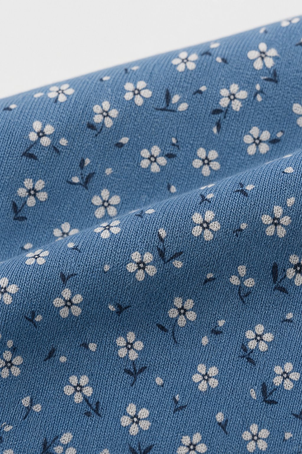 Steel Blue Ditsy Floral Knit Dress view 3