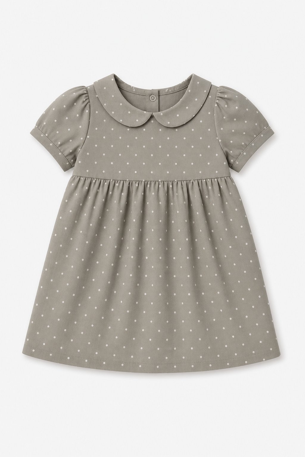 Stone Grey Polka Dot Overall Dress