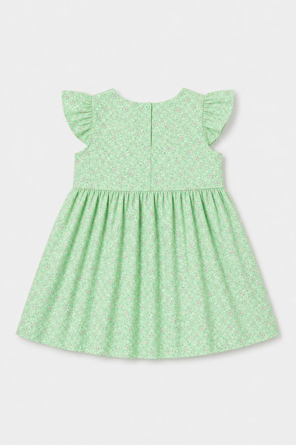Mint Green Ditsy Floral A-Line Dress view 2
