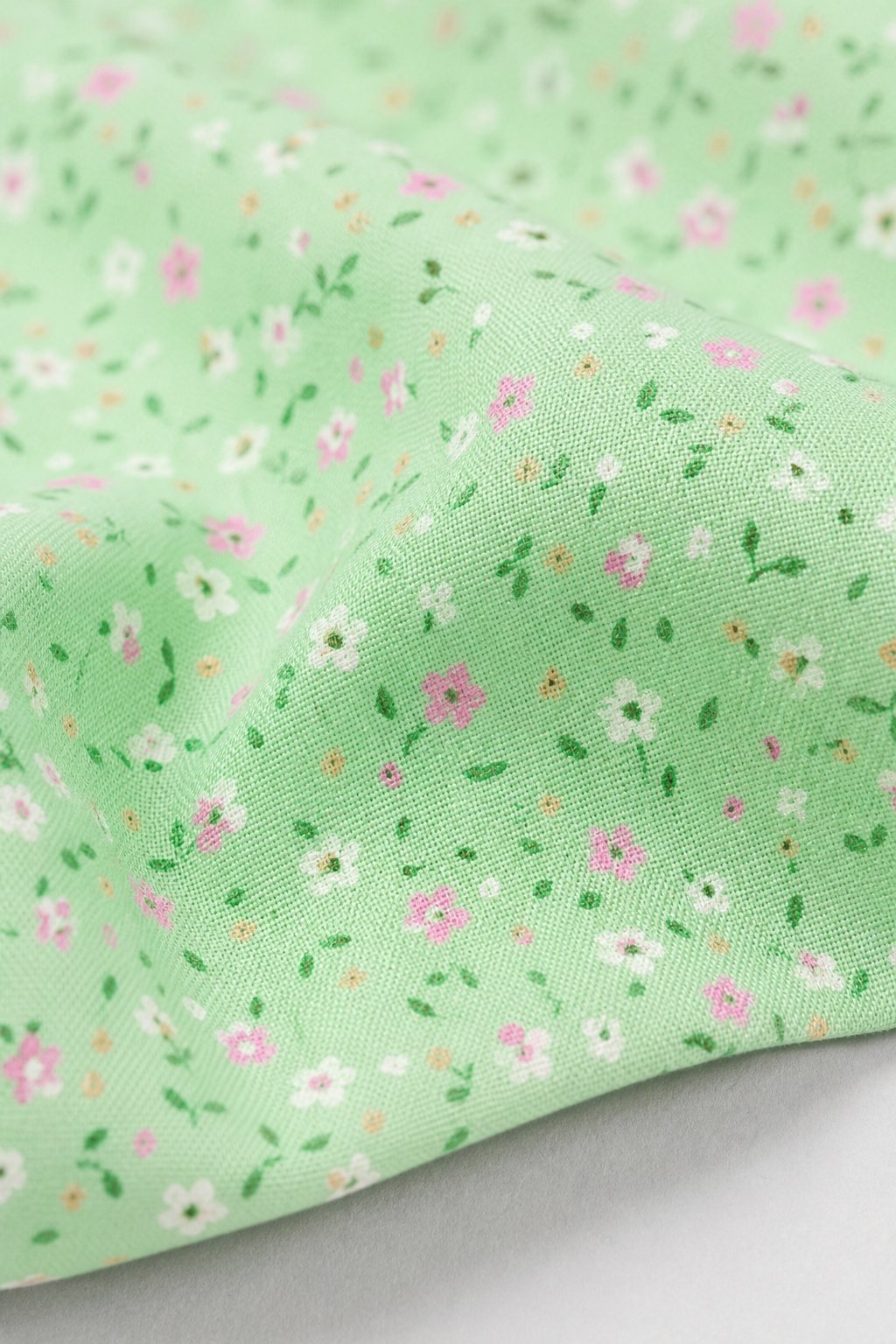 Mint Green Ditsy Floral A-Line Dress view 3