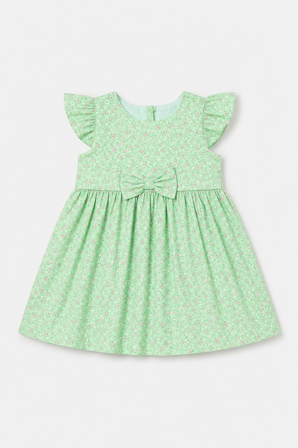 Mint Green Ditsy Floral A-Line Dress