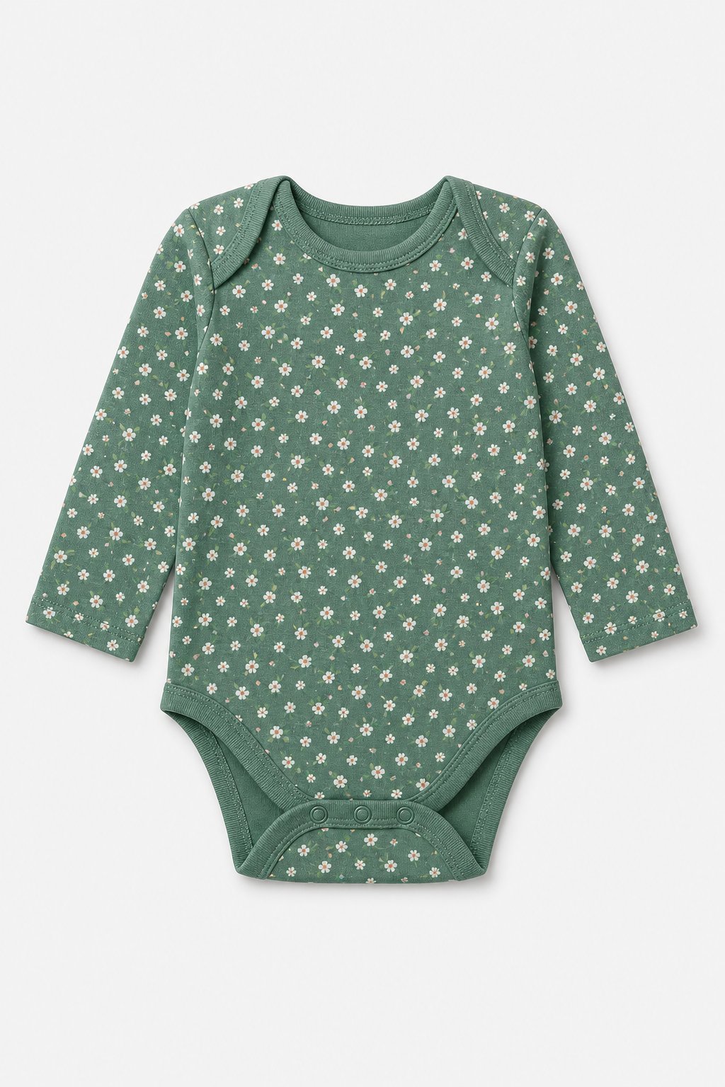 Spruce Green Ditsy Floral Tutu Bodysuit Dress