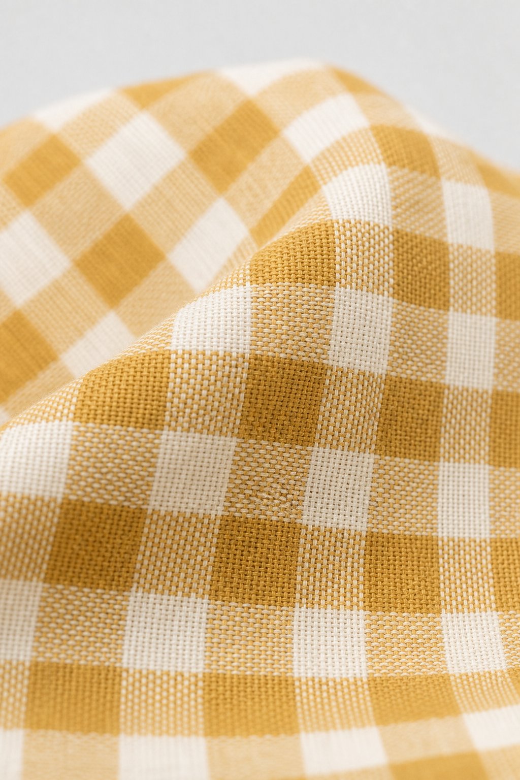 Warm Mustard Gingham Check Romper Dress view 3