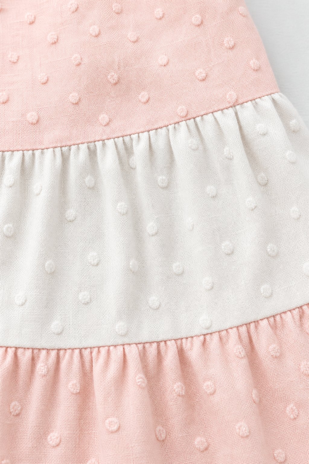 Blush Peach Color-Block Flutter-Sleeve Dress view 3