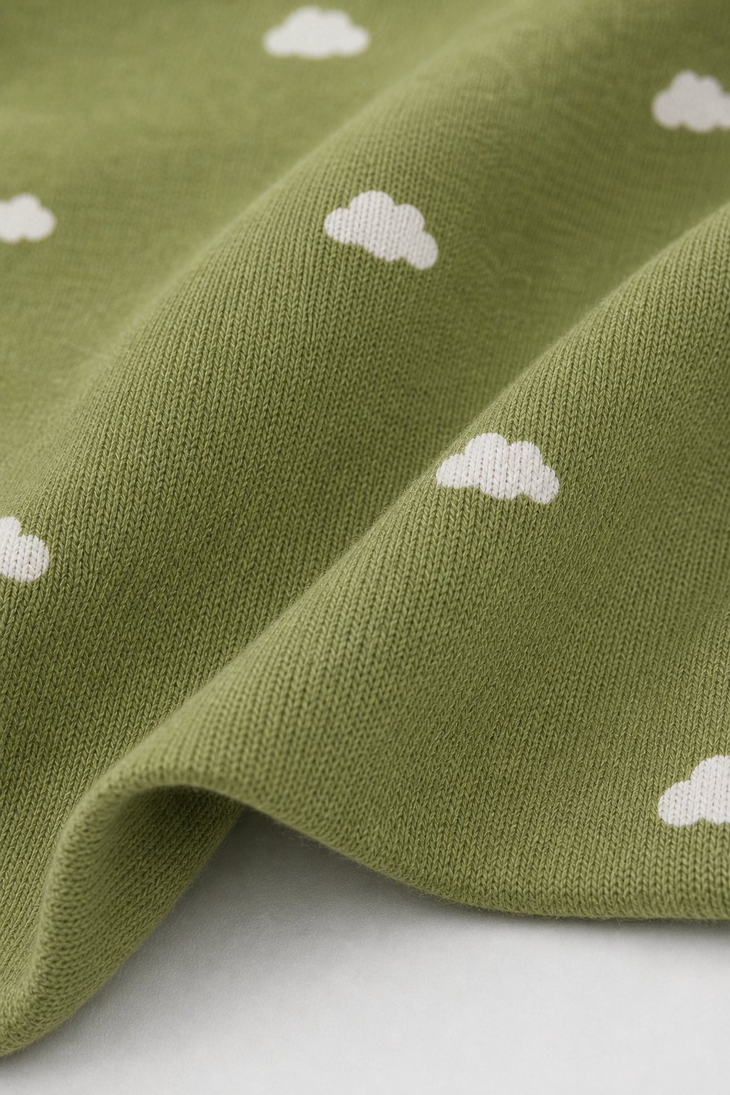 Moss Green Cloud Print 2-Piece Top & Short Set view 3