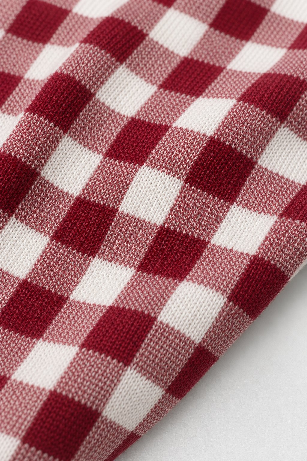 Burgundy Gingham Check 2-Piece Romper Set view 3