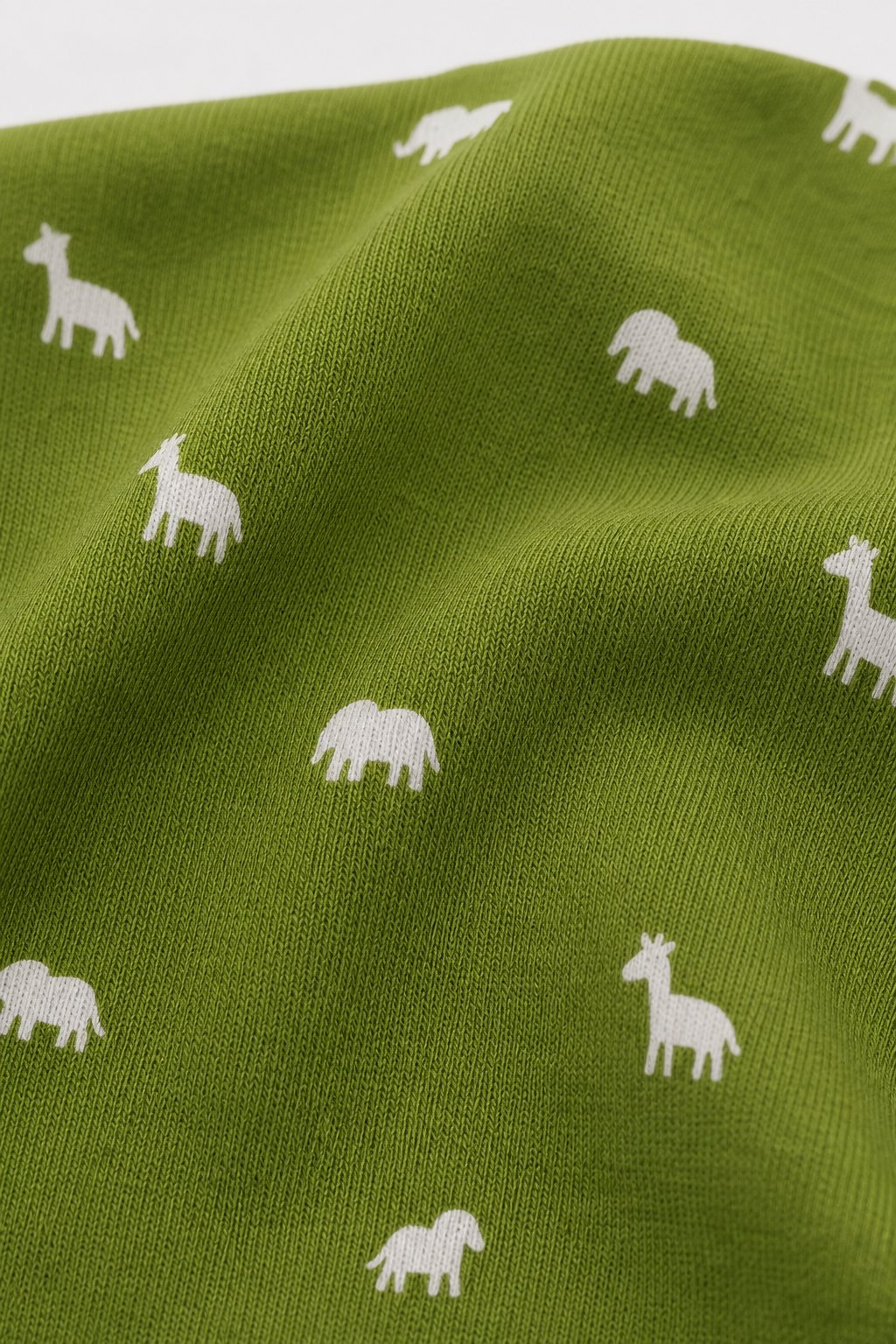Olive Green Animal Print 3-Piece Layette Set view 3