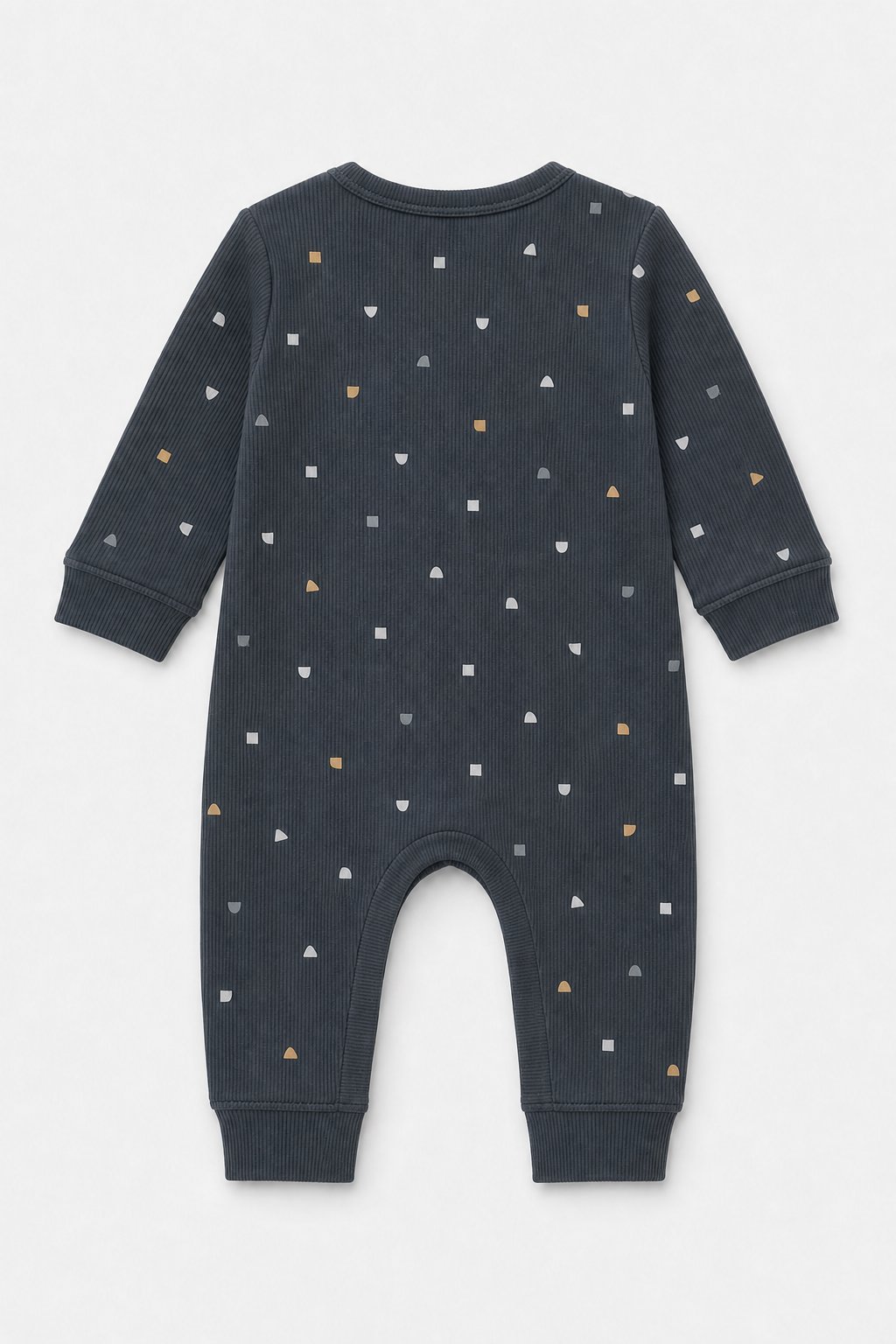 Charcoal Abstract Geometric 2-Piece Romper Set view 2