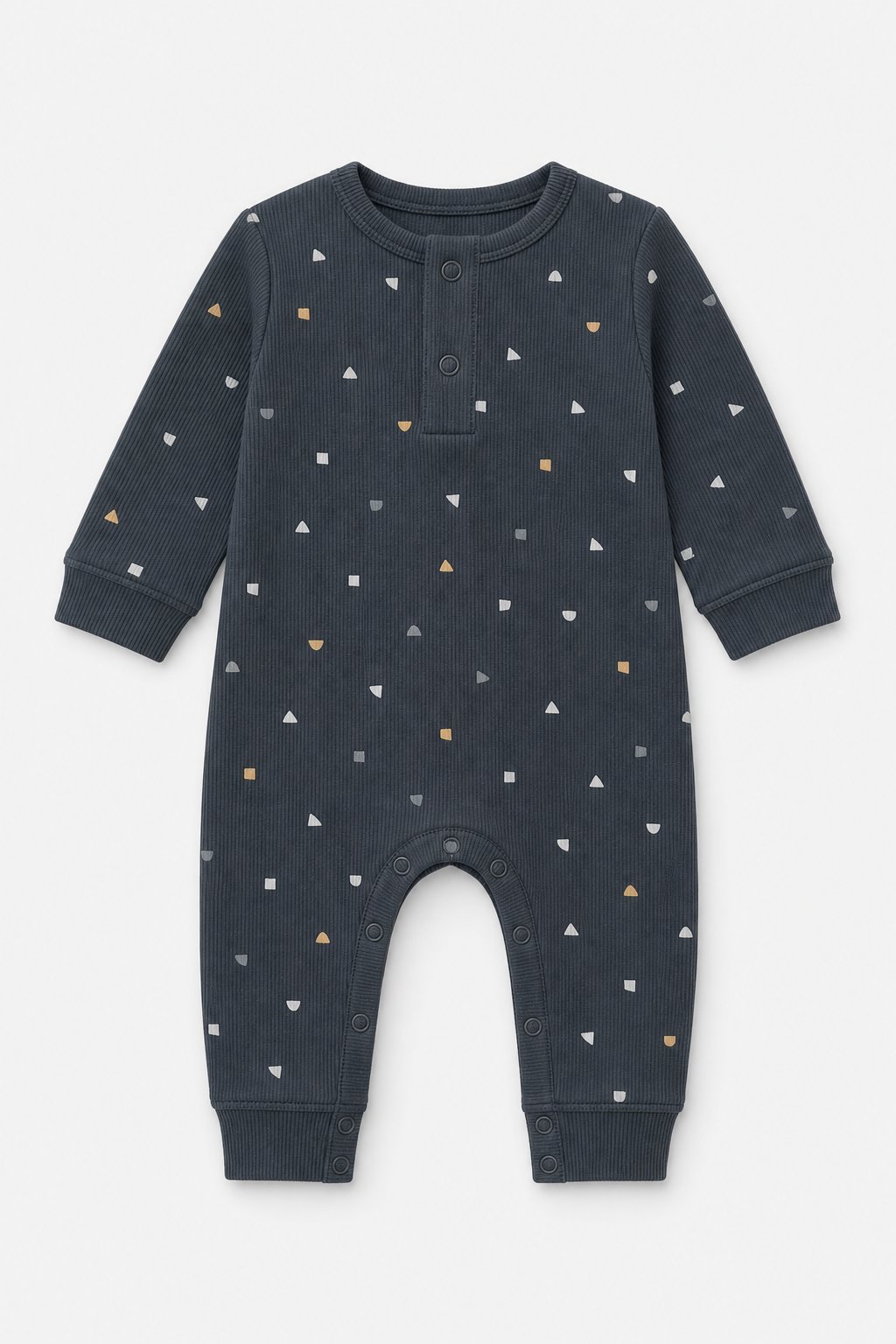 Charcoal Abstract Geometric 2-Piece Romper Set