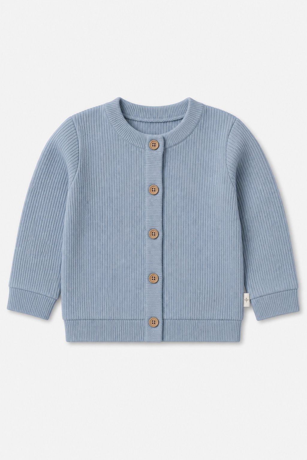 Faded Denim Blue 3-Piece Cardigan Set