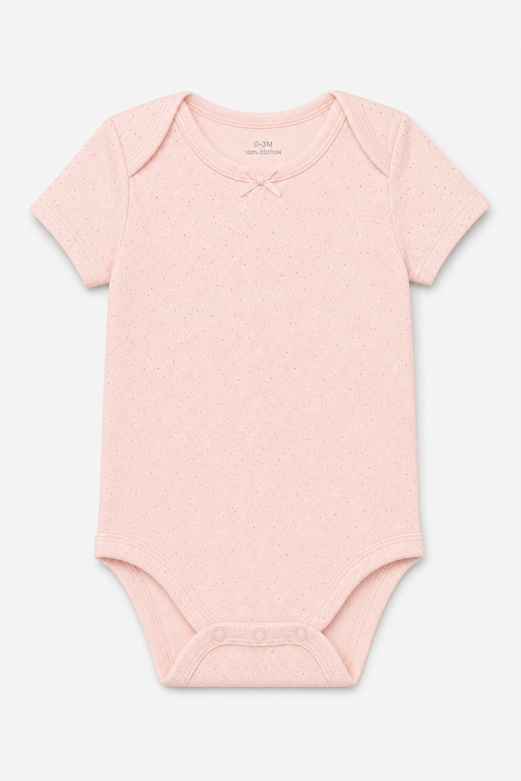 Blush Peach Speckled 2-Piece Bodysuit & Pant Set