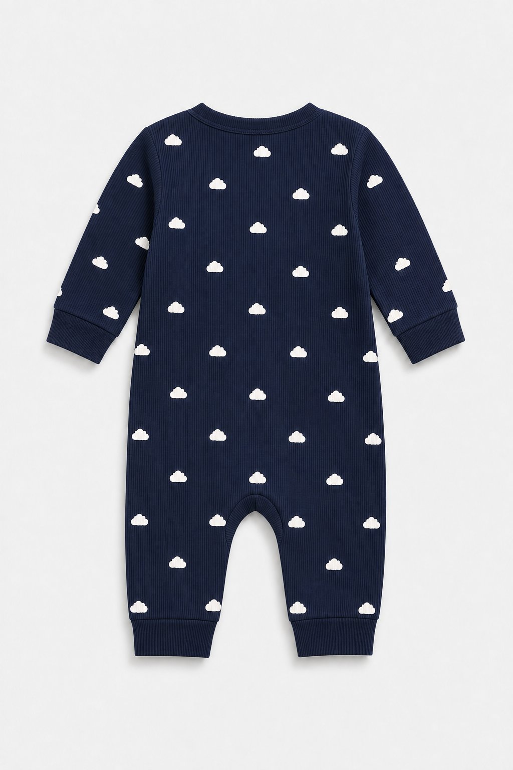 Navy Cloud Print 2-Piece Romper Set view 2