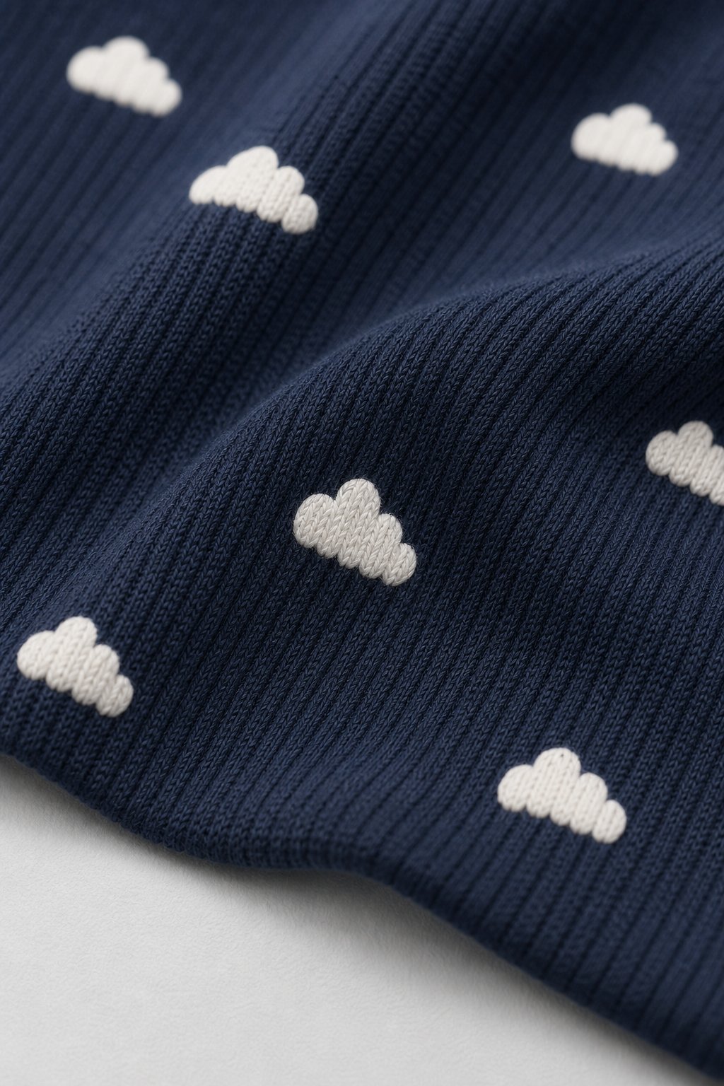 Navy Cloud Print 2-Piece Romper Set view 3