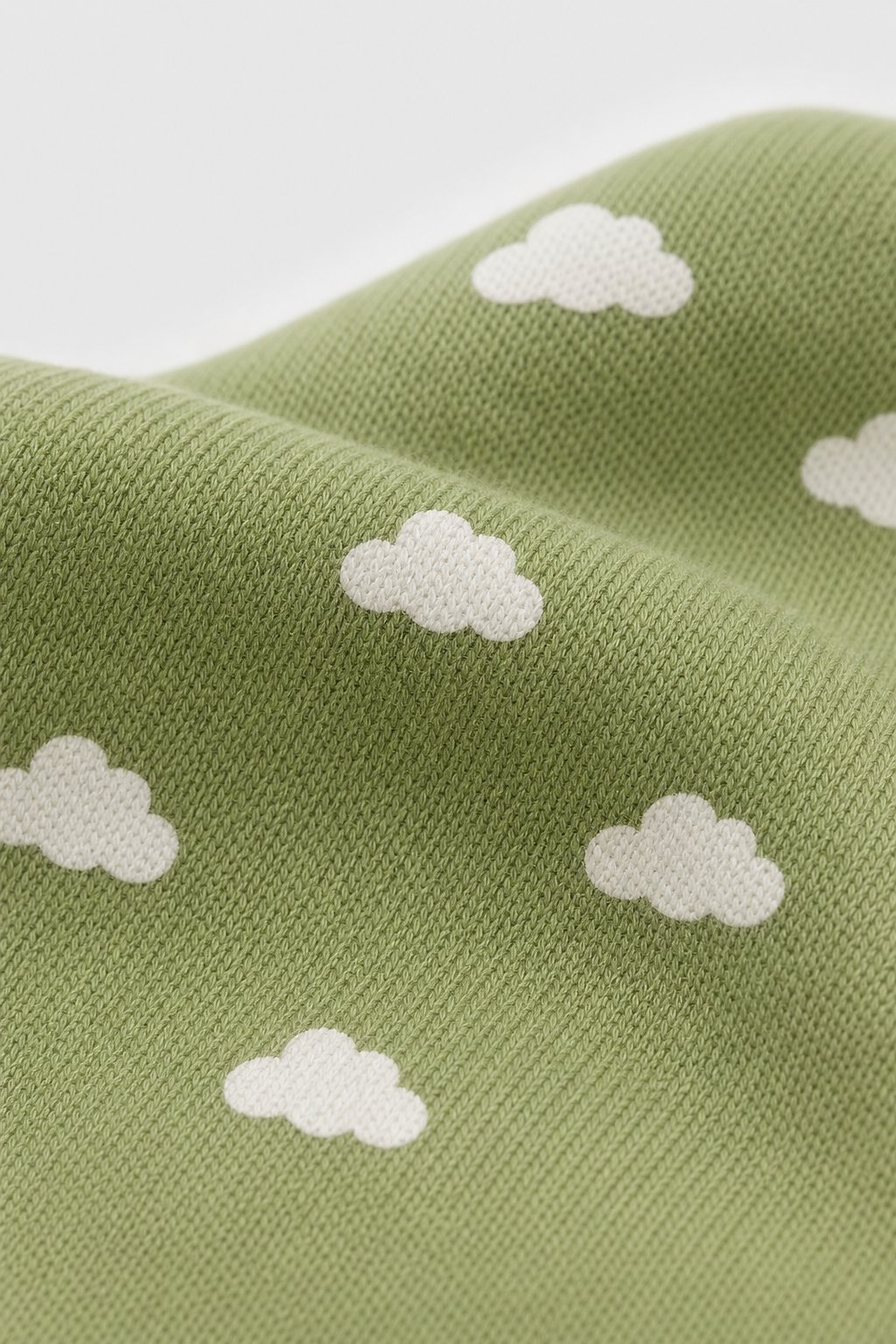 Sage Green Cloud Print 2-Piece Top & Short Set view 3