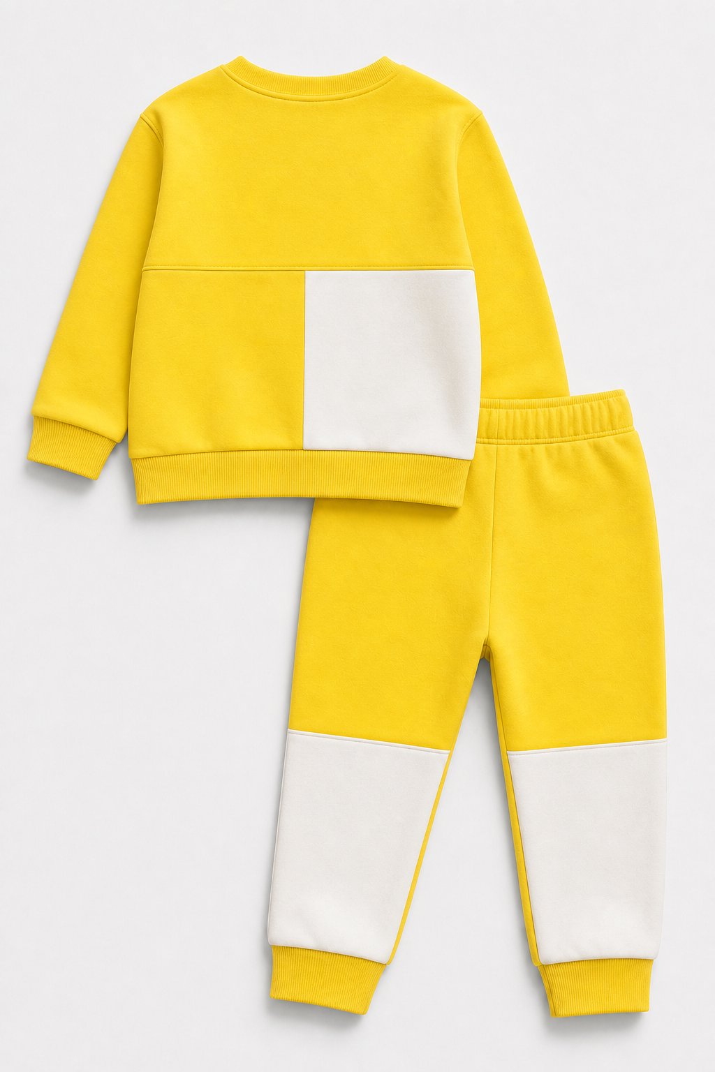 Buttercup Yellow Color-Block 2-Piece Overall Set view 2