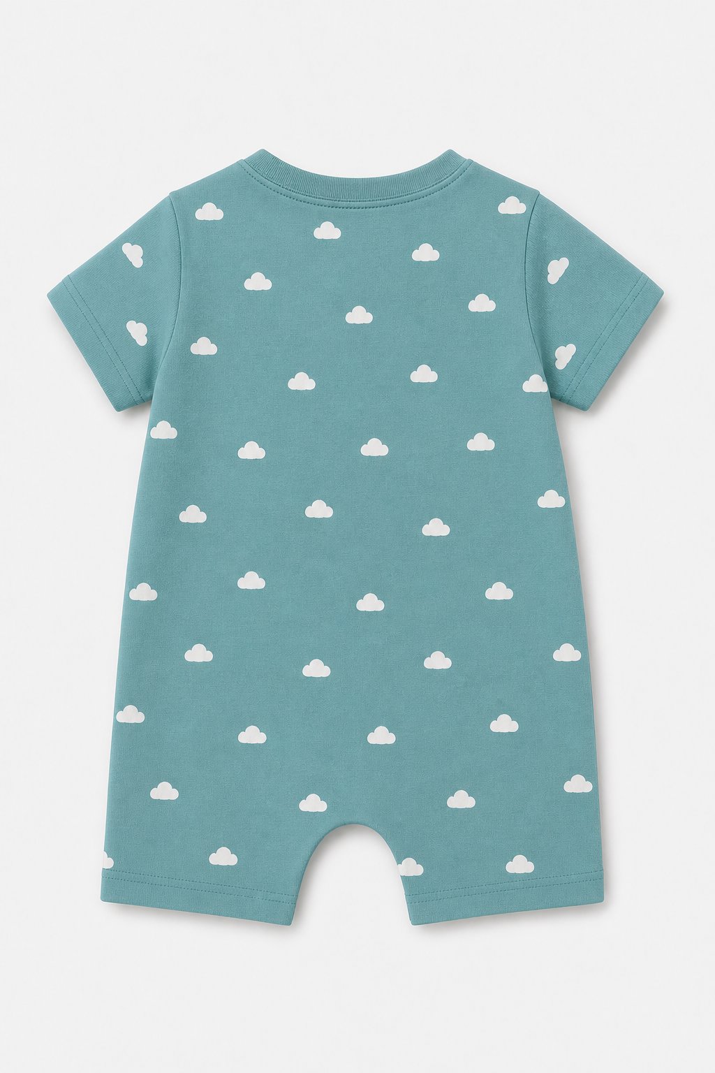 Dusty Teal Cloud Print 2-Piece Romper Set view 2