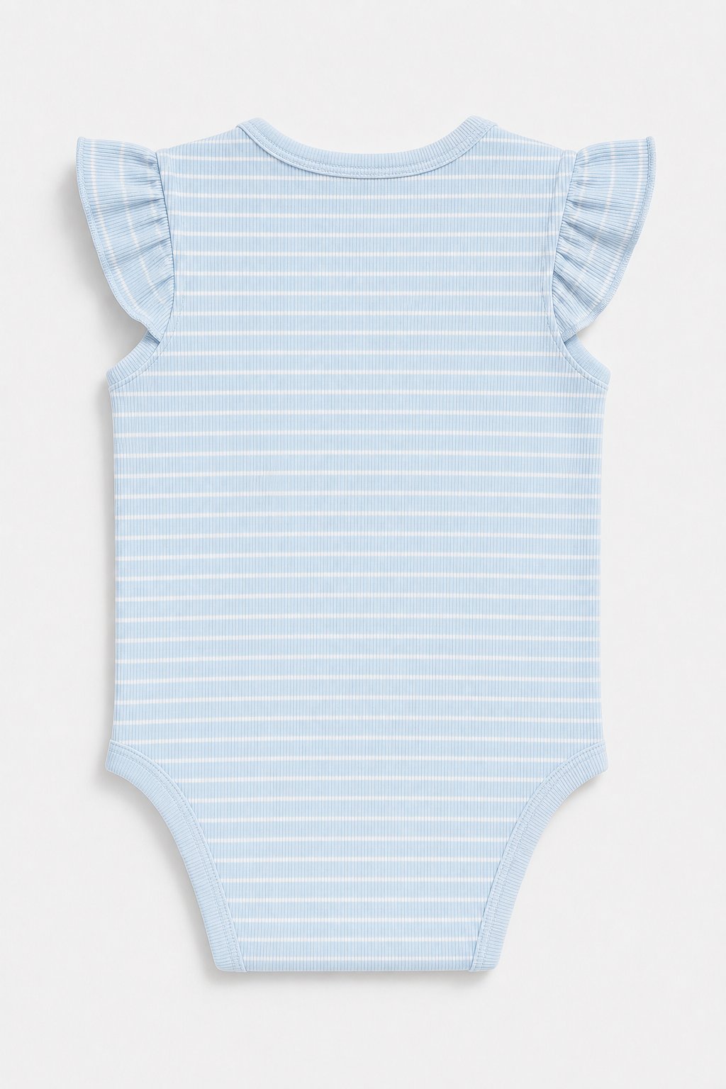 Powder Blue Thin Stripes 2-Piece Bodysuit & Pant Set view 2