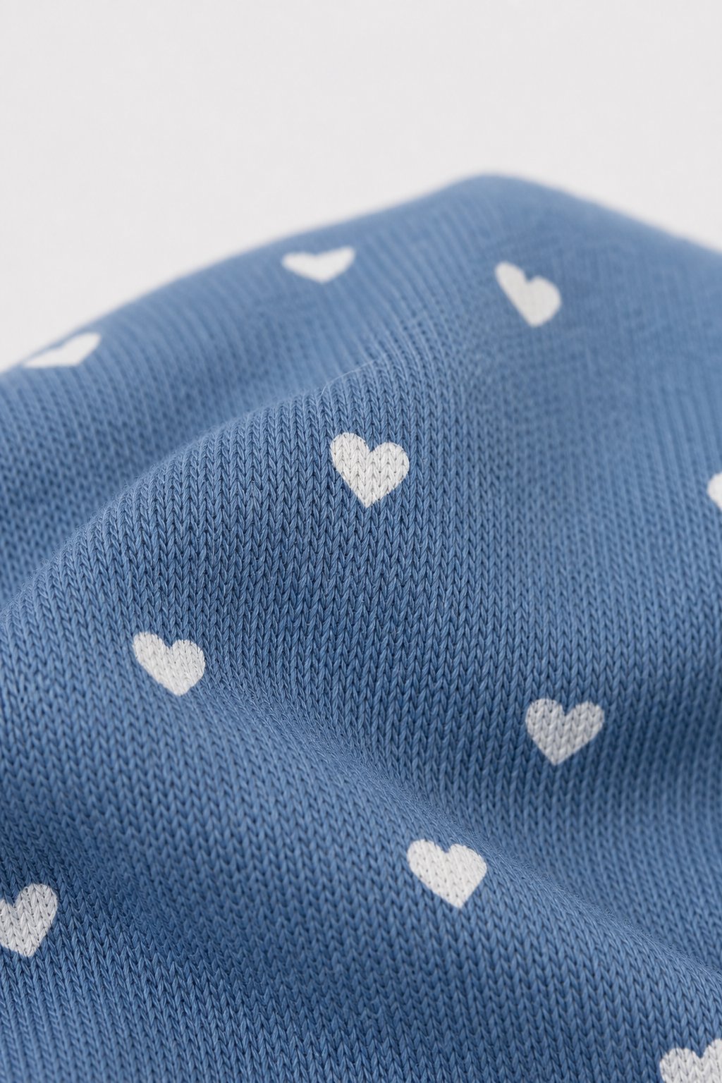 Denim Blue Heart Print 3-Piece Layette Set view 3