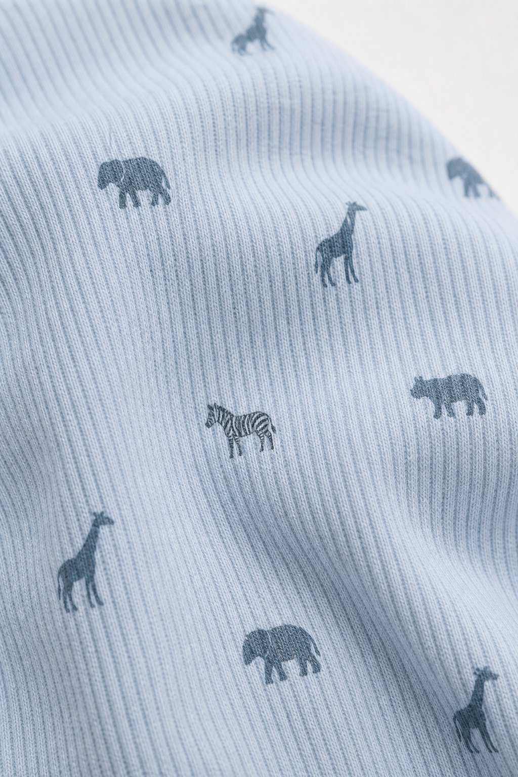 Mist Blue Safari Animal Print 2-Piece Top & Short Set view 3
