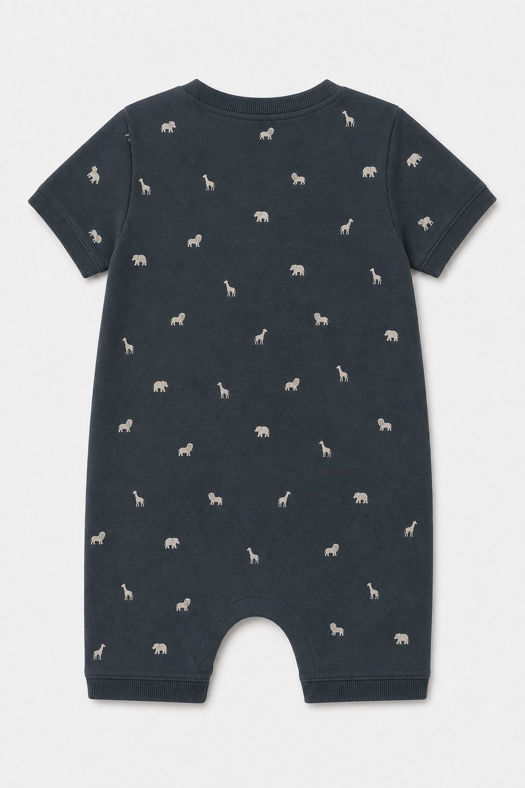 Charcoal Safari Animal Print 2-Piece Romper Set view 2