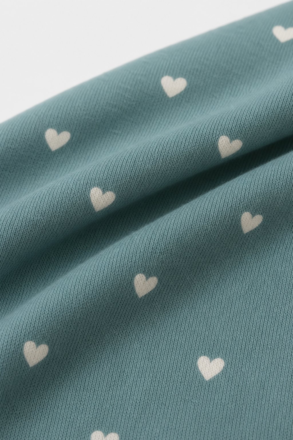 Dusty Teal Heart Print 3-Piece Cardigan Set view 3
