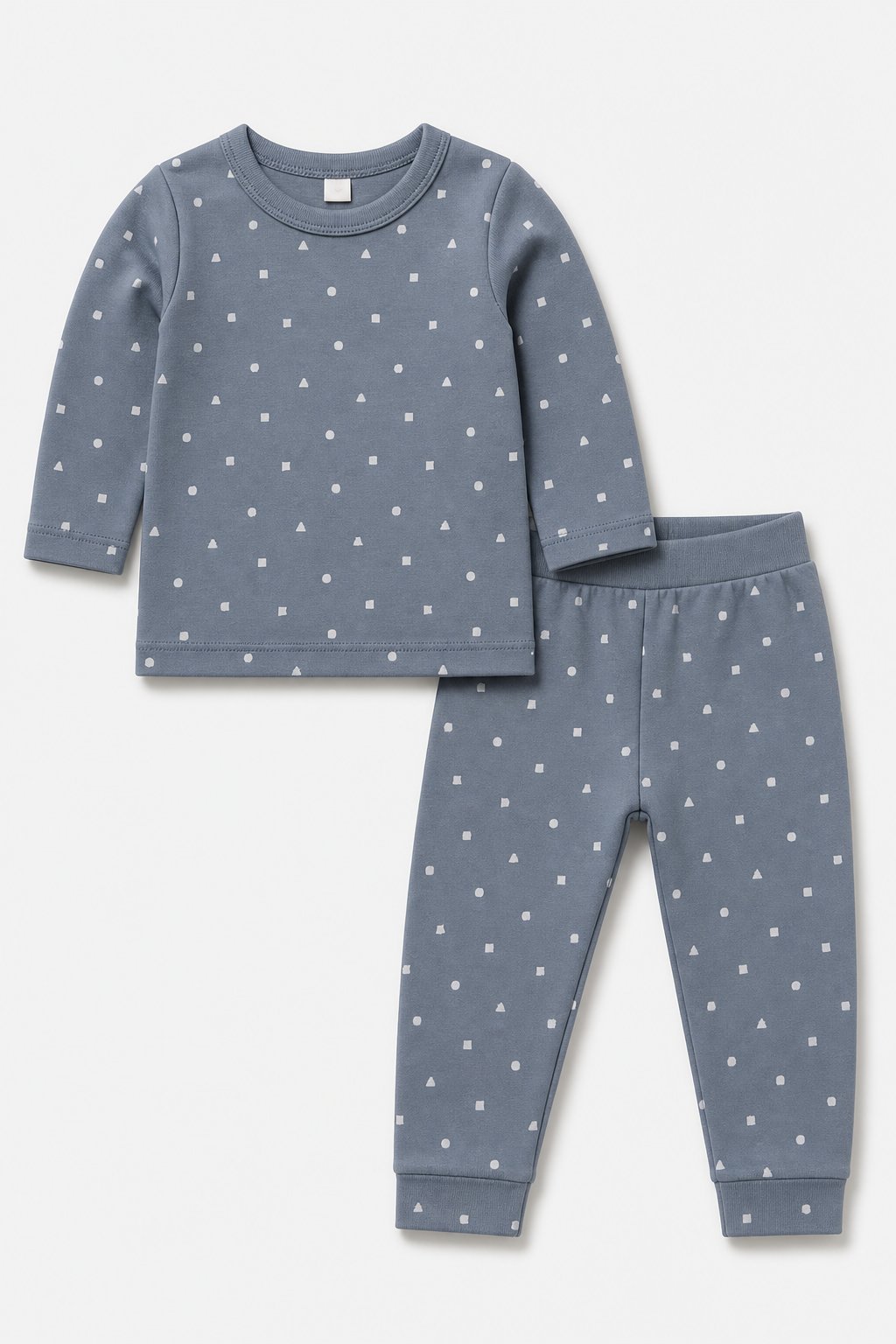 Slate Abstract Geometric 2-Piece Top & Short Set