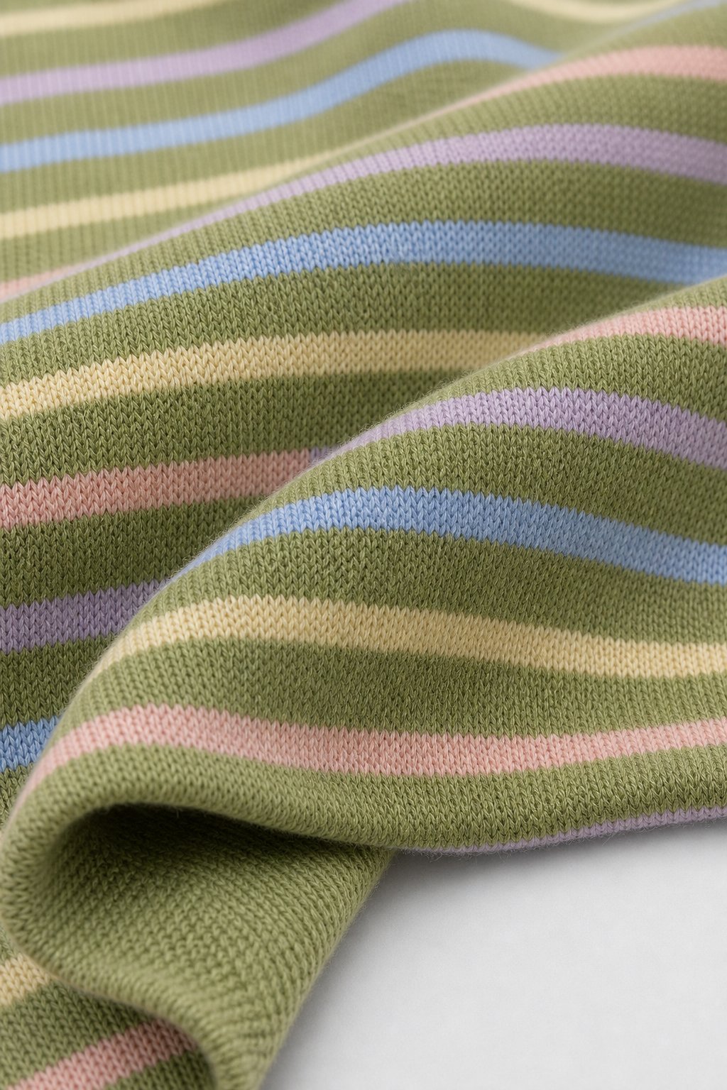 Sage Green Rainbow Stripe 2-Piece Overall Set view 3