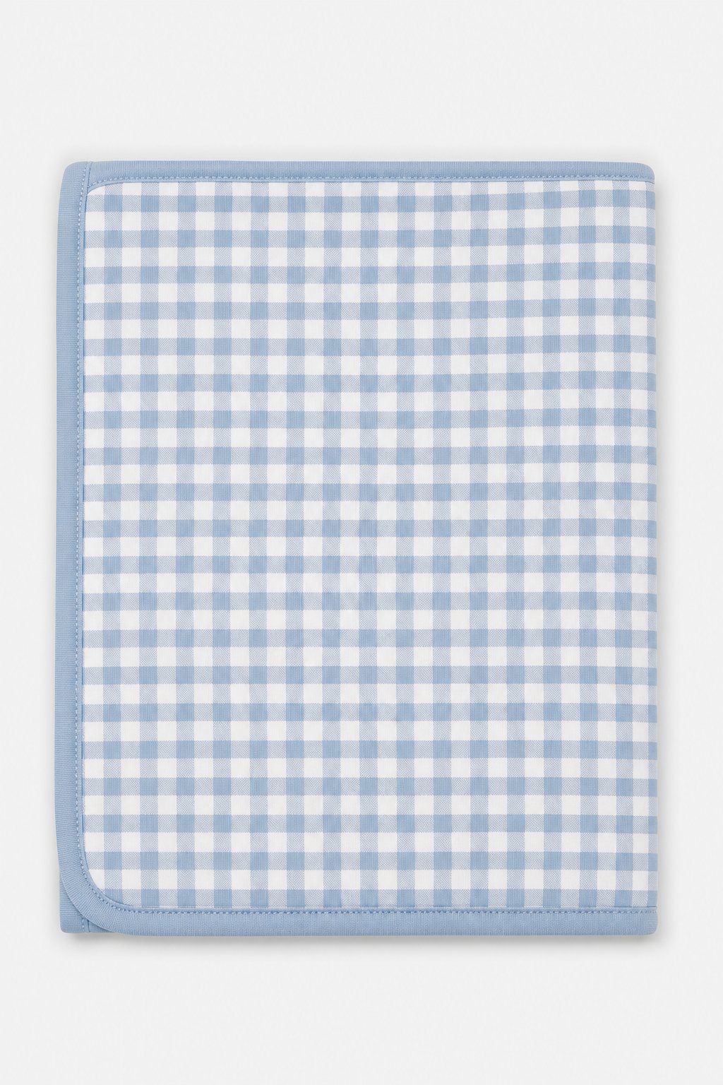 Faded Denim Blue Gingham Check Wearable Blanket view 2