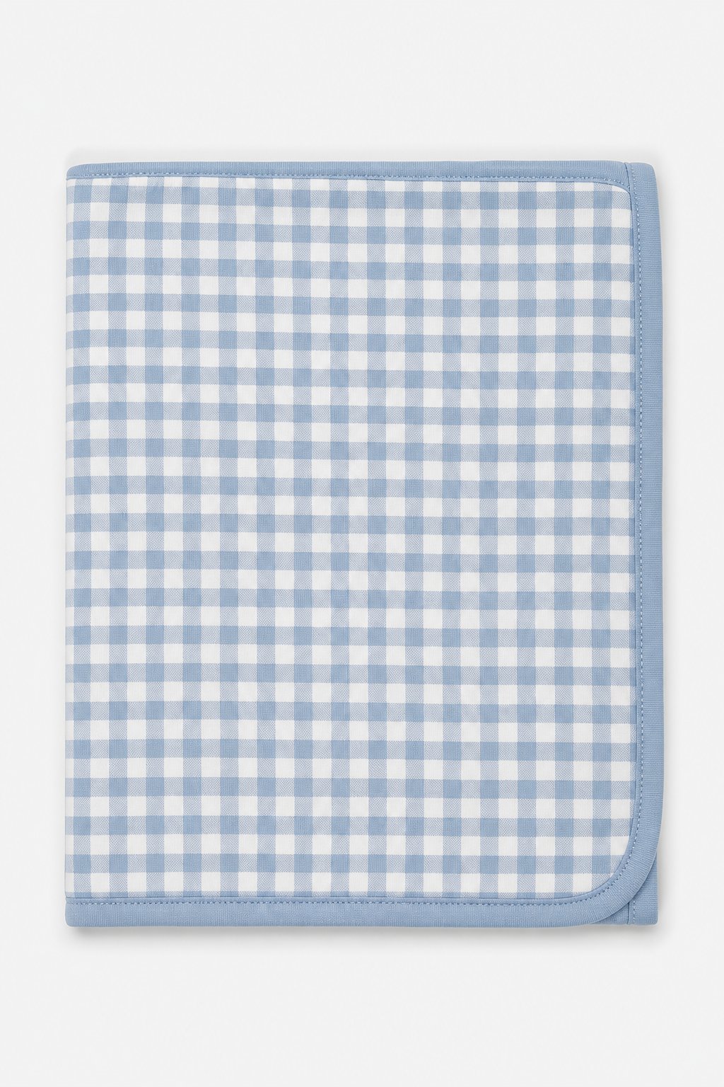 Faded Denim Blue Gingham Check Wearable Blanket