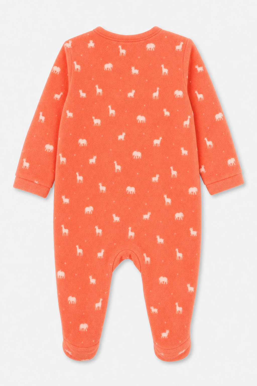 Coral Animal Print Zip-Front Sleeper view 2