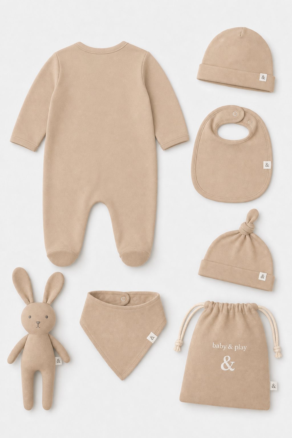 Soft Taupe Footed Sleep & Play view 2