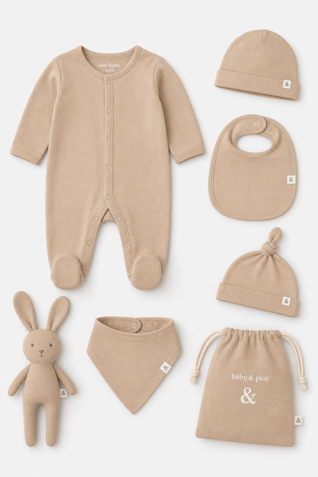 Soft Taupe Footed Sleep & Play