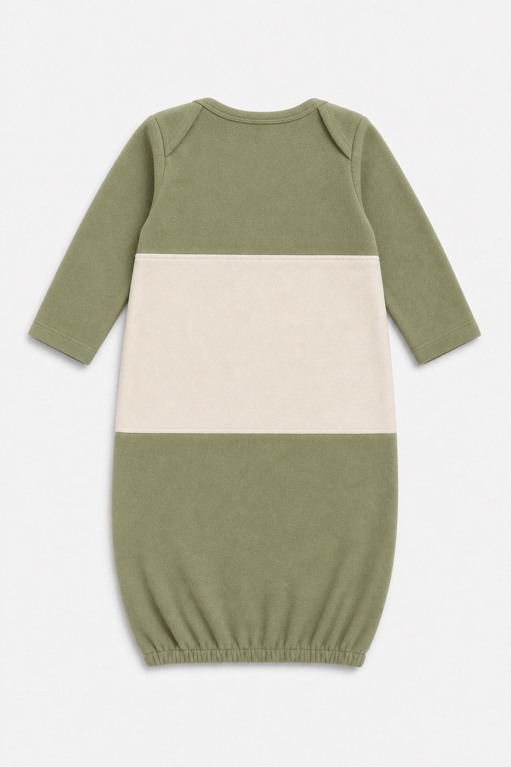 Sage Green Color-Block Sleep Gown view 2