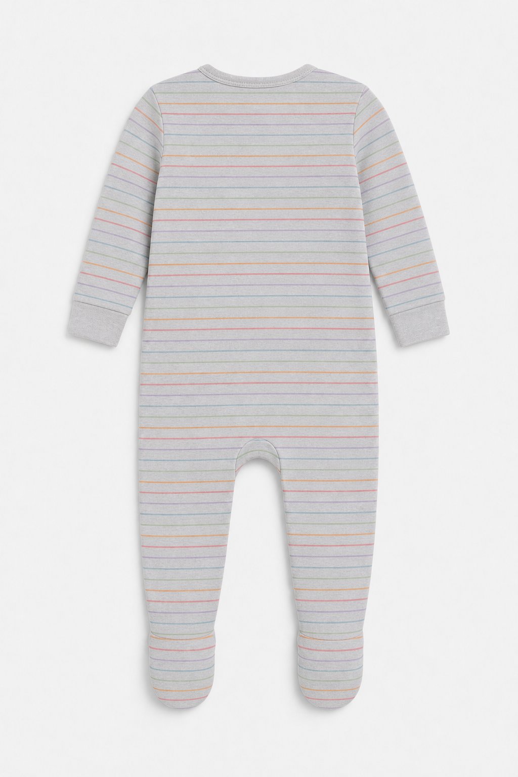 Heather Grey Rainbow Stripe Zip-Front Sleeper view 2