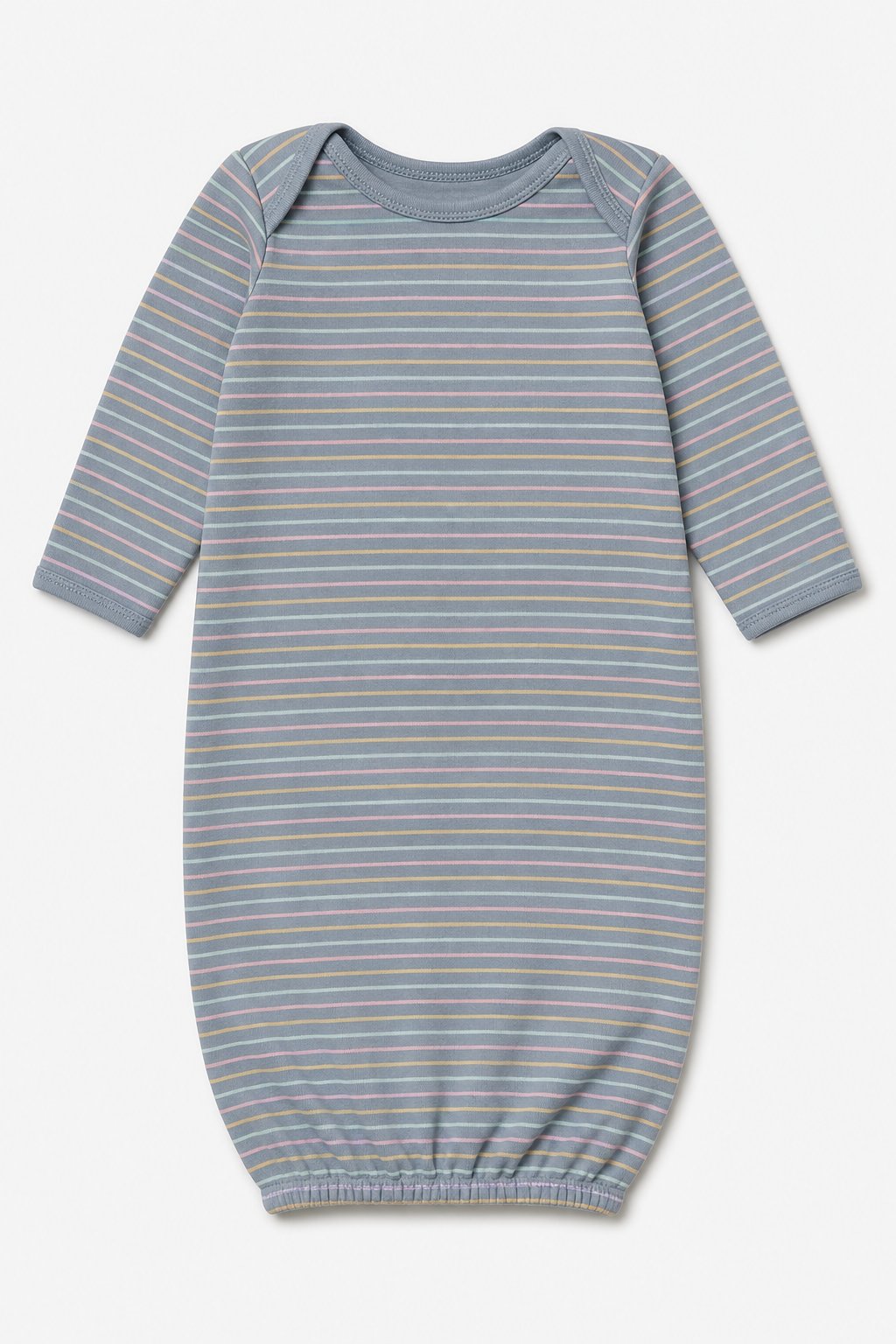 Slate Rainbow Stripe Convertible Sleep Gown
