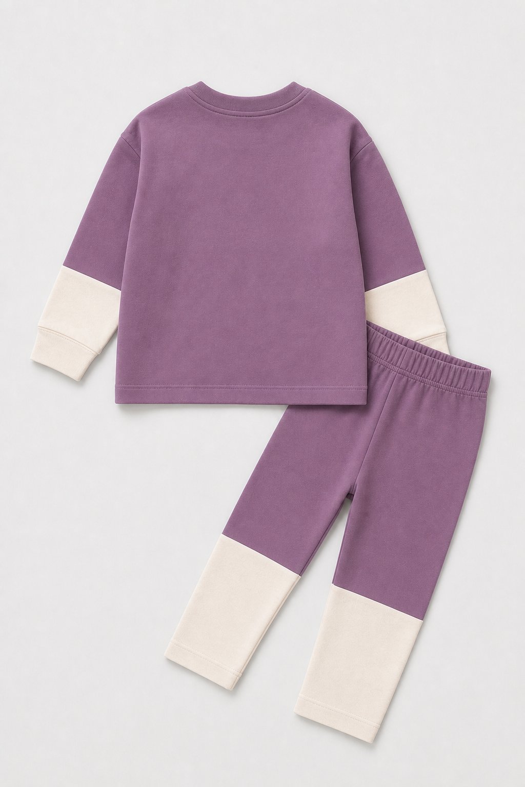 Dusty Plum Color-Block Footed Sleep & Play view 2