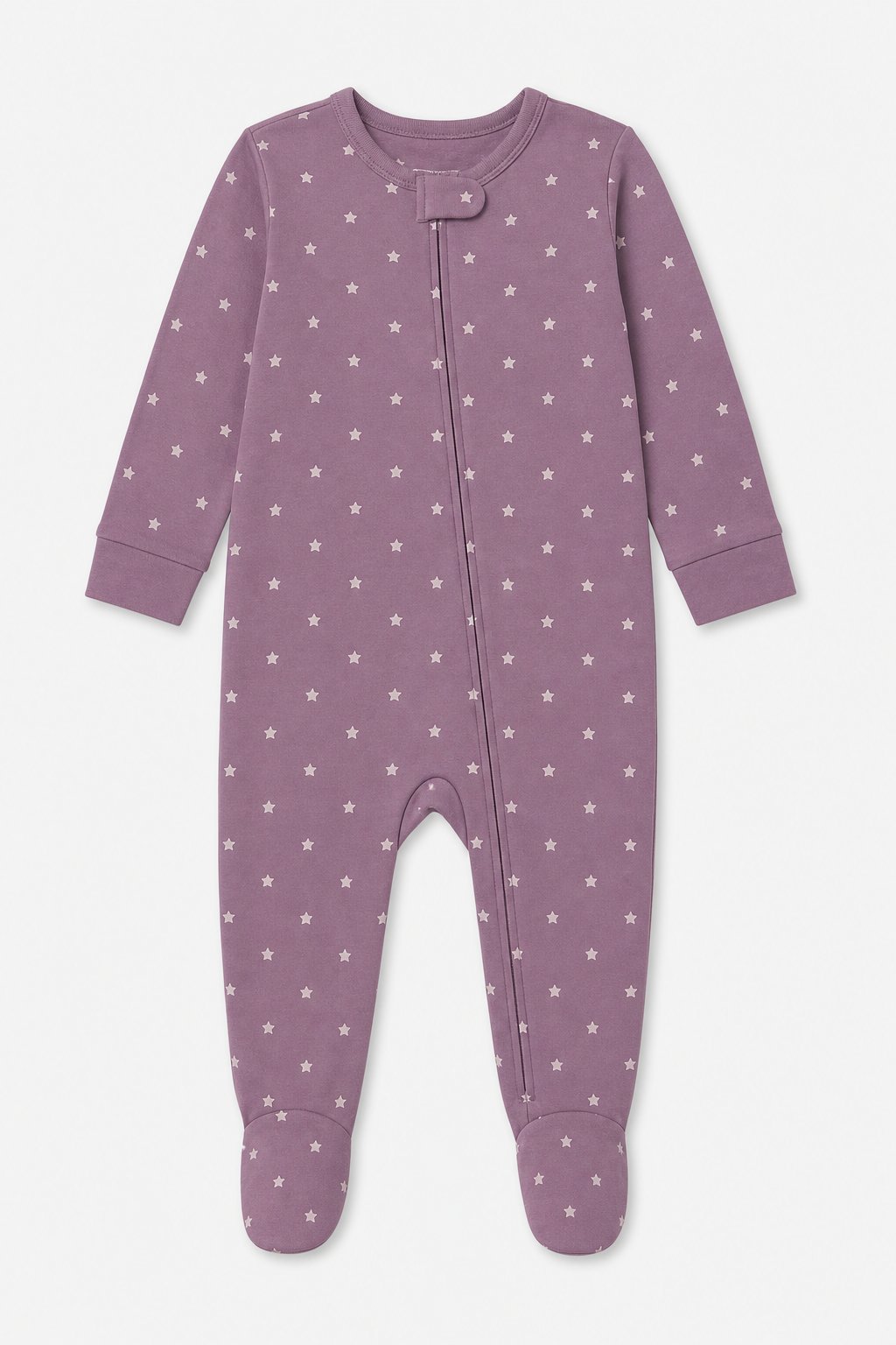 Dusty Plum Star Print Zip-Front Sleeper