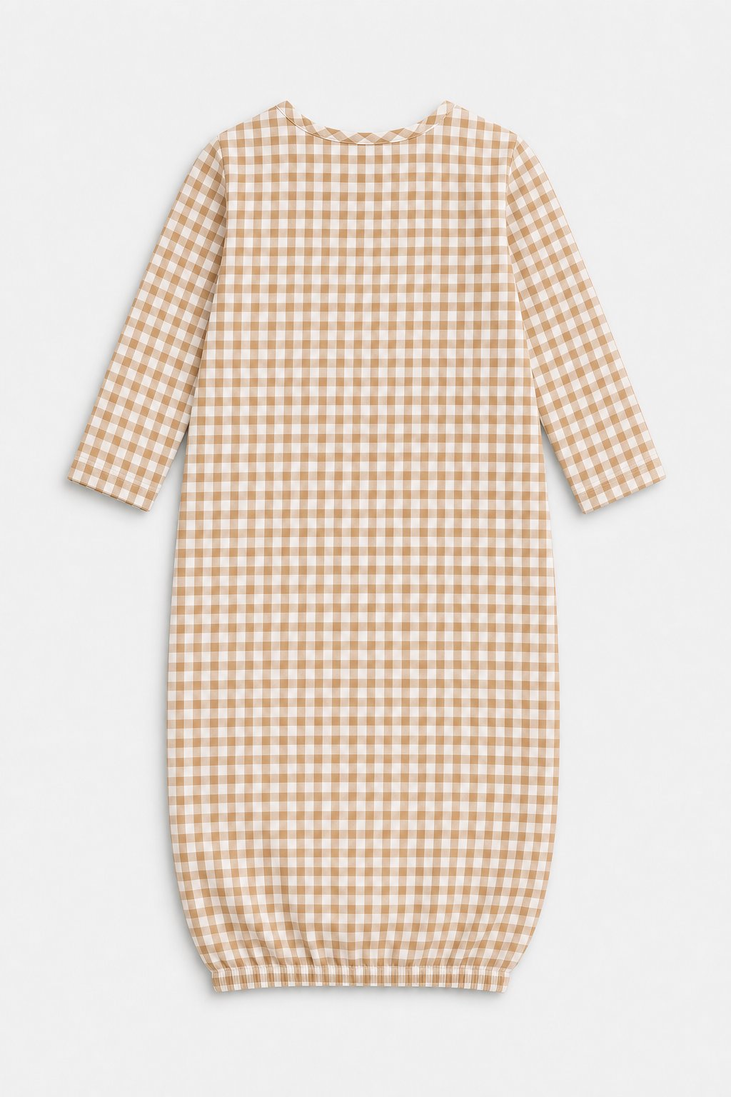 Camel Gingham Check Convertible Sleep Gown view 2