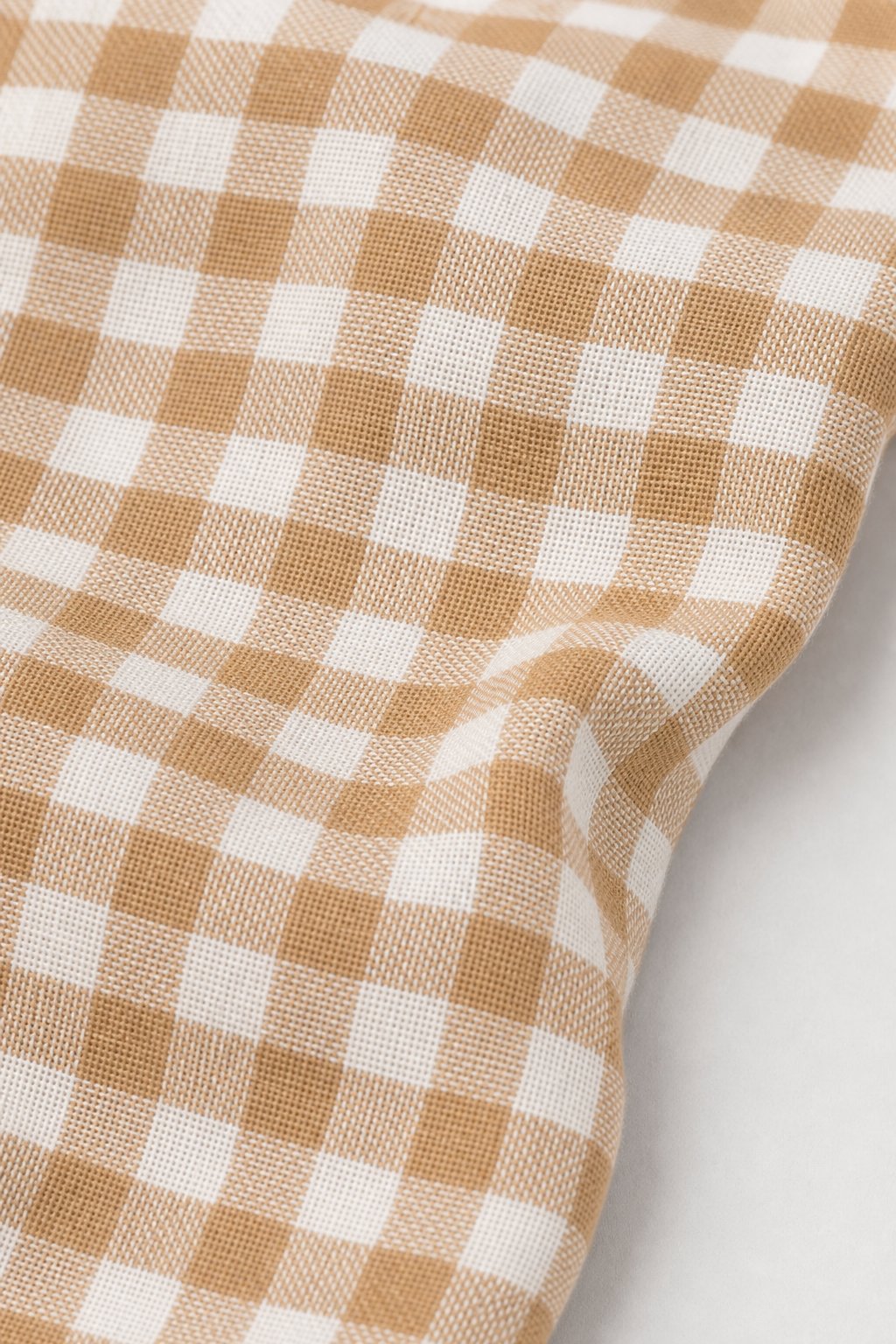 Camel Gingham Check Convertible Sleep Gown view 3