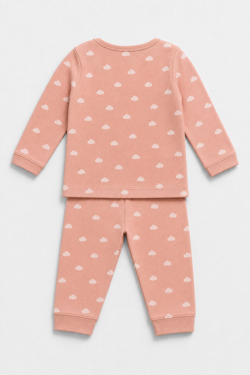 Dusty Rose Cloud Print 2-Piece Snug-Fit Pajamas view 2