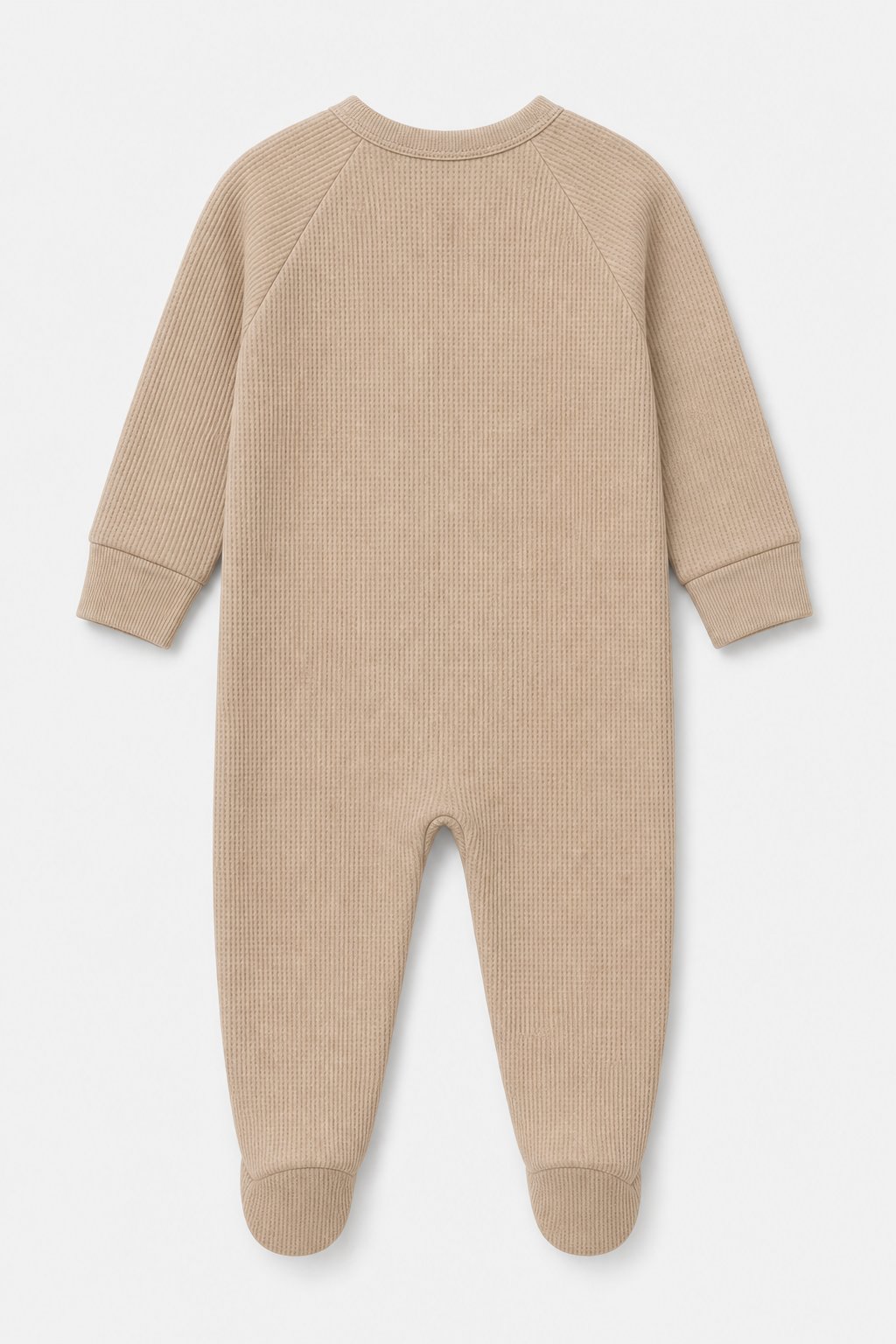 Soft Taupe 1-Piece Footie Pajamas view 2