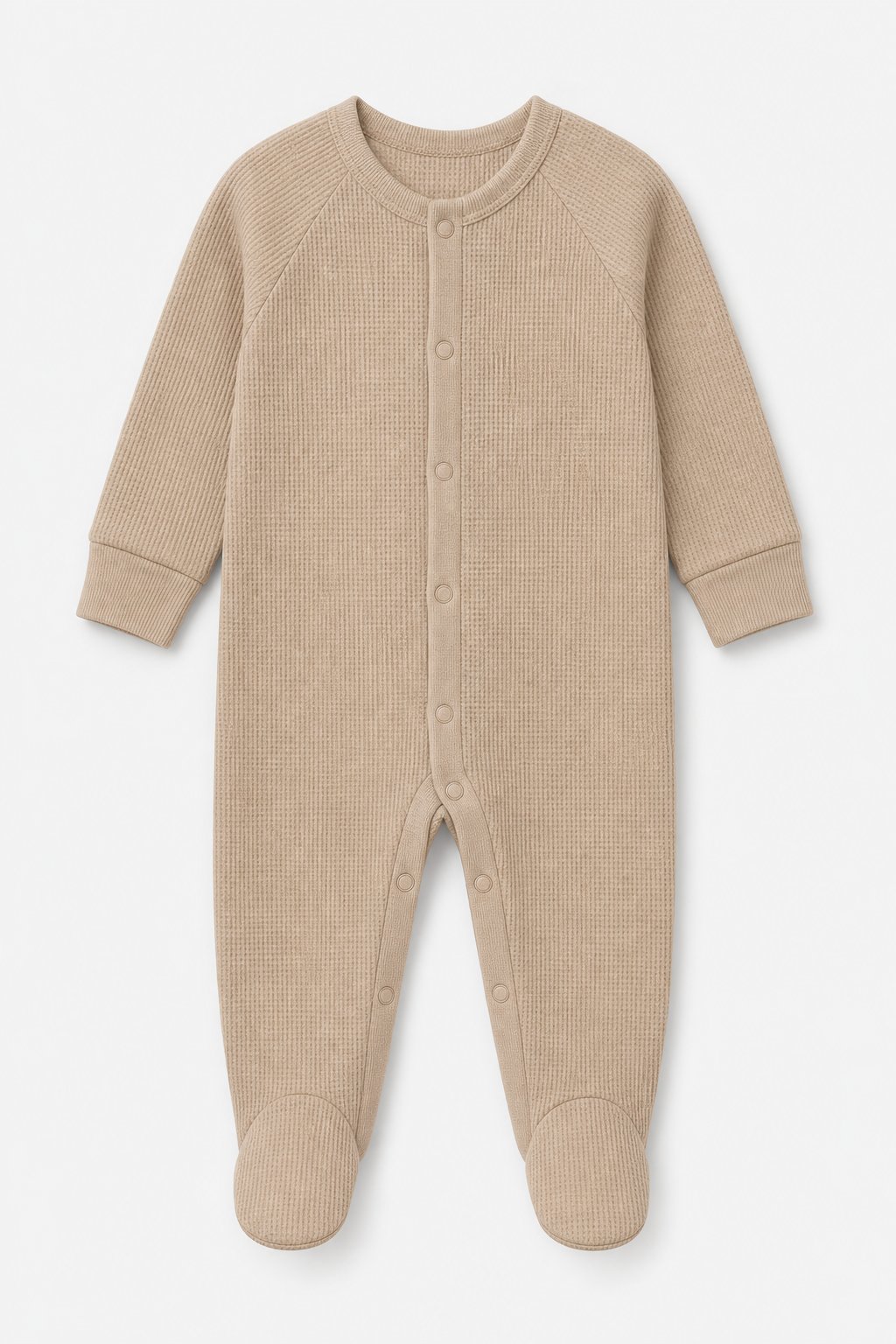 Soft Taupe 1-Piece Footie Pajamas