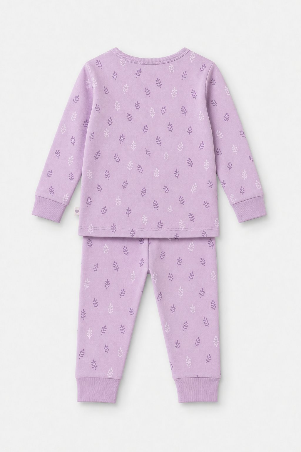 Lilac Botanical Print 1-Piece Footie Pajamas view 2
