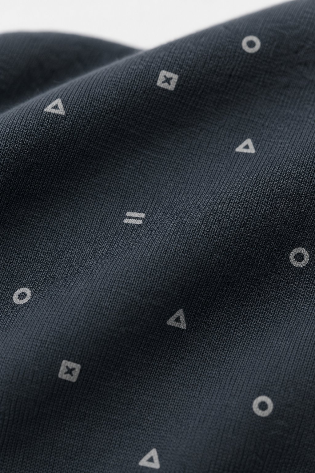 Charcoal Abstract Geometric 2-Piece Loose-Fit Pajamas view 3