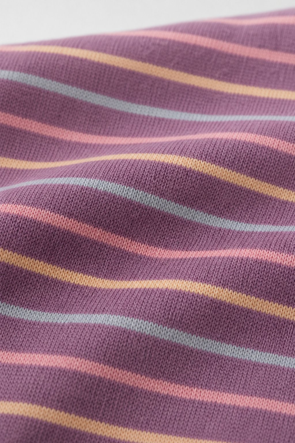 Dusty Plum Rainbow Stripe Pajama Romper view 3