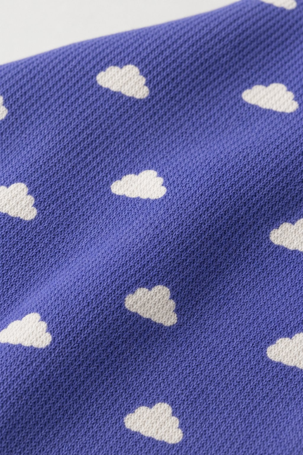 Slate Blue Cloud Print Pajama Romper view 3