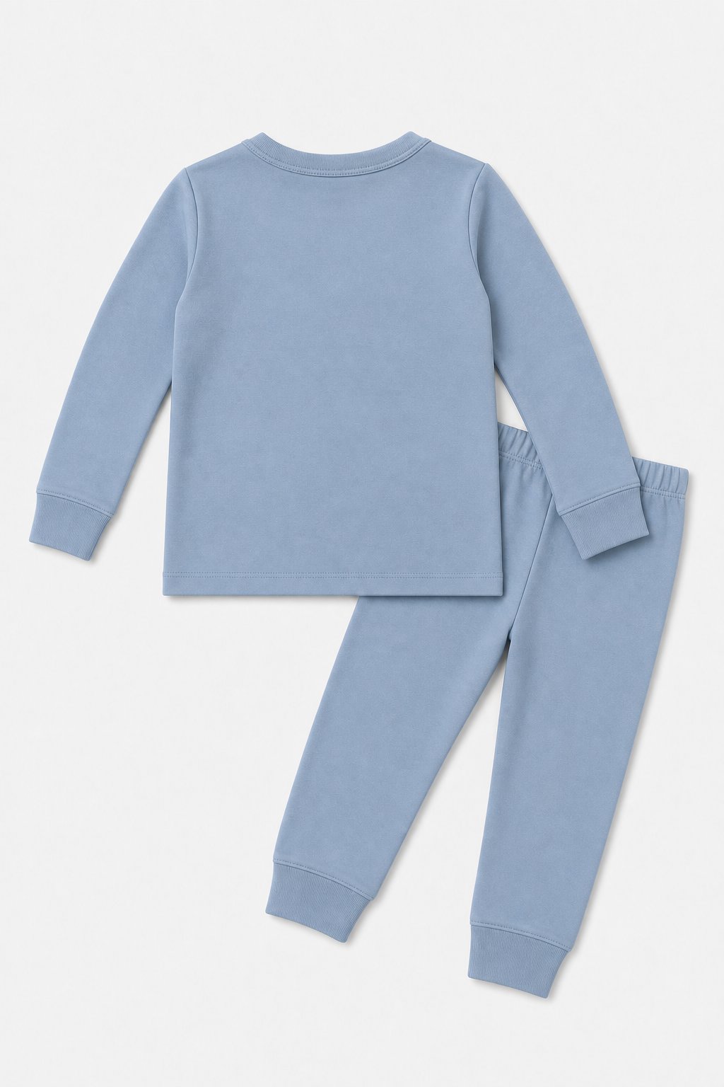 Faded Denim Blue 2-Piece Snug-Fit Pajamas view 2