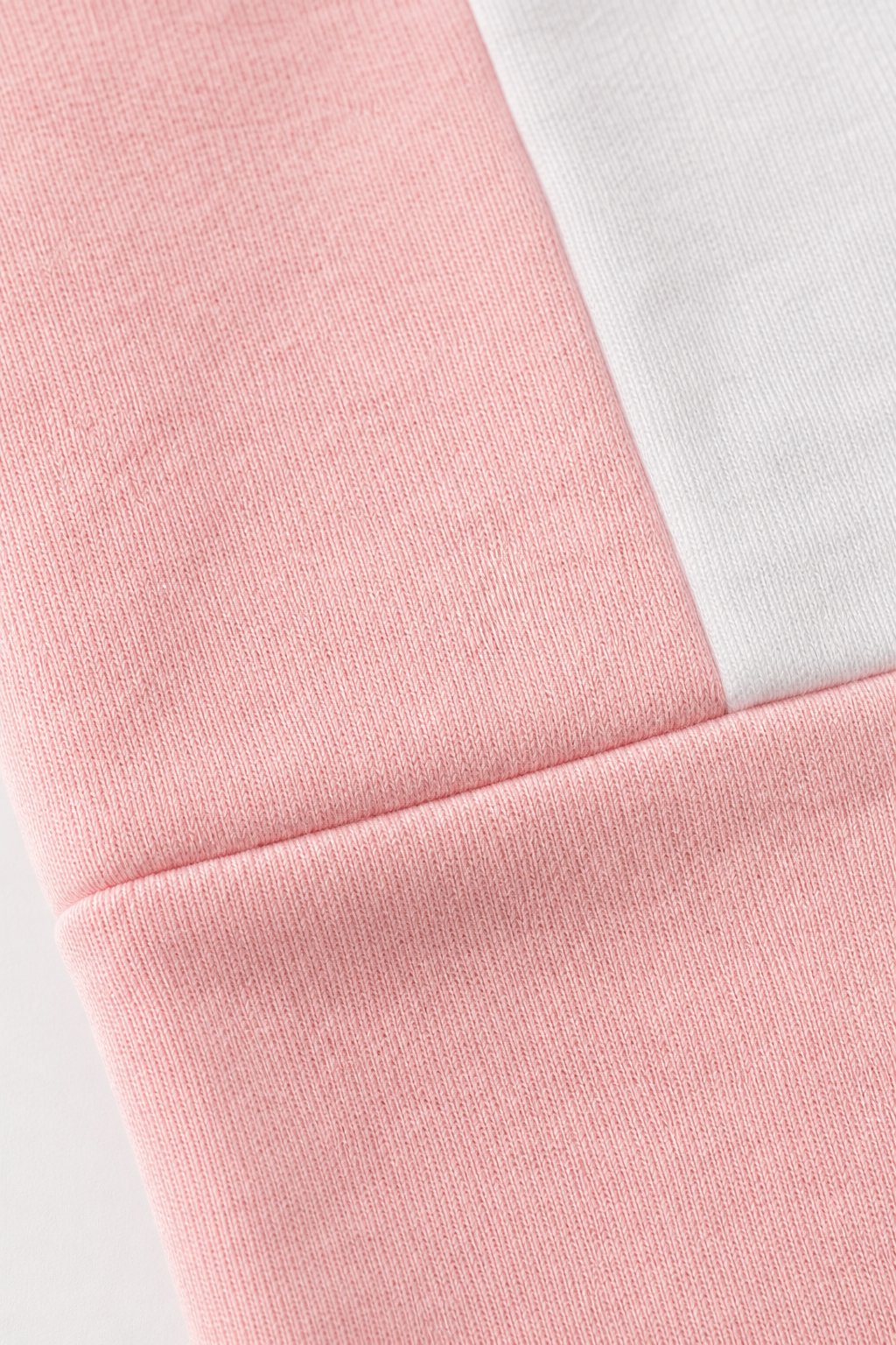 Soft Pink Color-Block 1-Piece Footie Pajamas view 3