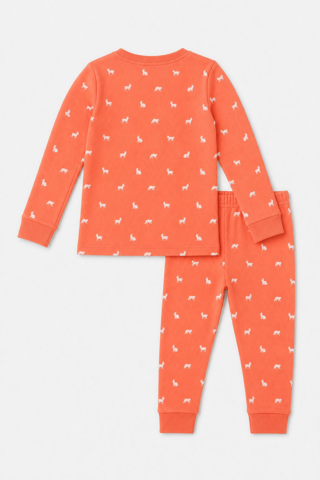 Coral Animal Print 2-Piece Snug-Fit Pajamas view 2