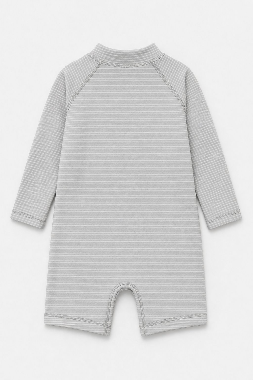 Heather Grey Thin Stripes Uv Sun Suit view 2